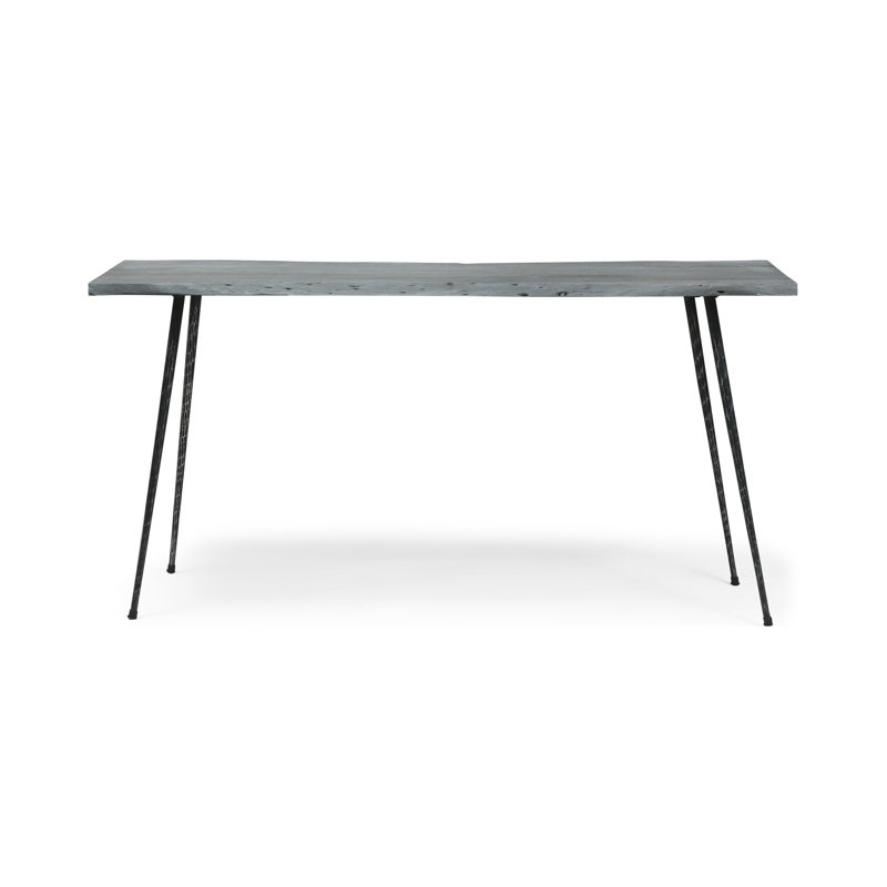  Console d'entrée minimaliste avec pieds en épingle en métal et finition aspect bois