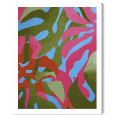 Impression sur toile Colorblock Leaves II par Art Remedy