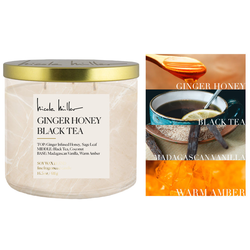 Scented Candle with Glass Holder, White