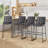 Bianchini Upholstered Counter Stool with Metal Frame