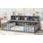 Nook Floor Bed with Bookcase & Guardrails-115684261-115684262