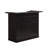 American Heritage Trenton Solid Wood Home Bar - Black Finish with Decorative Front Panels, Adjustable Shelves, Wine Glass Storage & Locking Cabinet