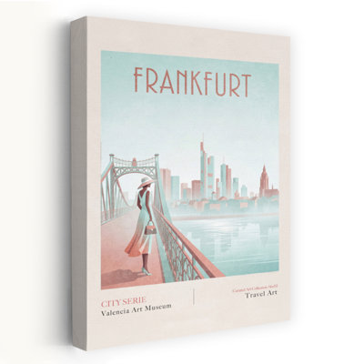 «Elegant Francfort Cityscape», impression sur toile