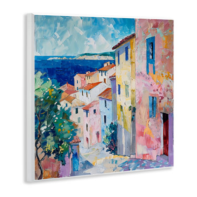 Plaque murale Méditerranée, ville côtière, design par LSR Creative Studio