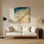 Art mural en métal beige Coastal-540289591