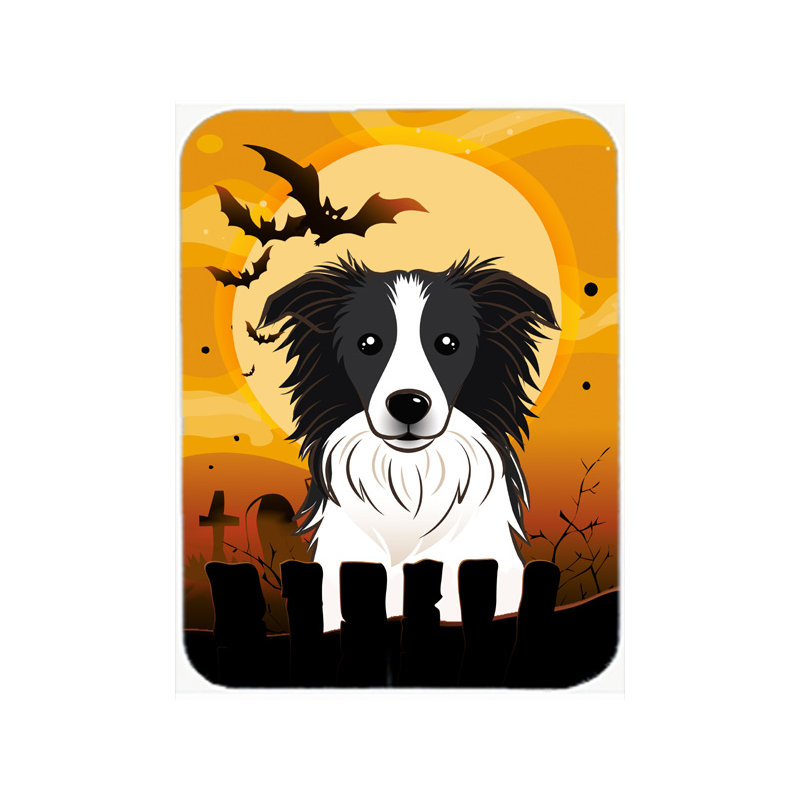 Eila Border Collie Glass Cutting Board