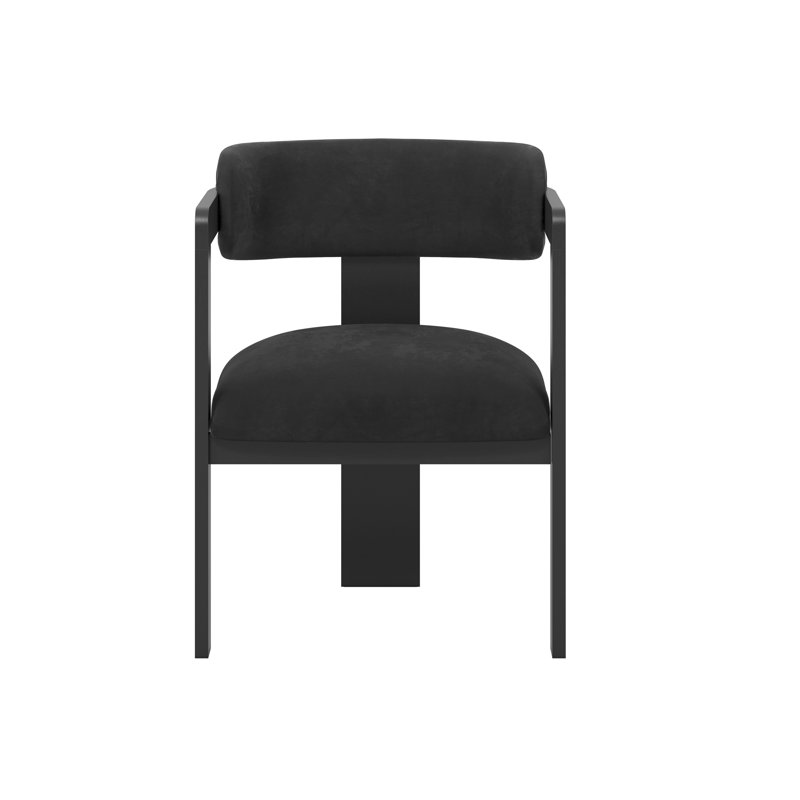Mai Upholstered Dining Chair, Black, Black