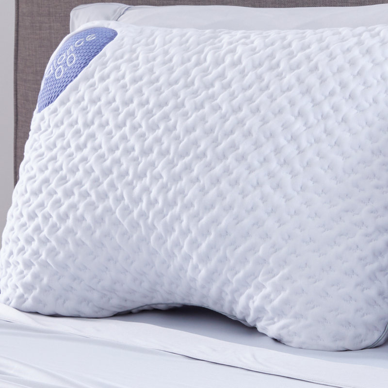 Bedgear Balance Cuddle Curve Performance Pillow for Side Sleepers- Medium Firmness and Moisture Wicking, Standard, 0.0