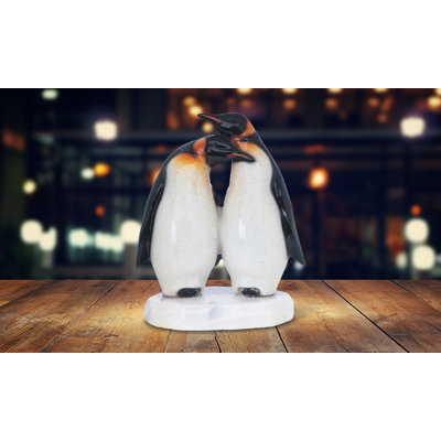 Brizza 6.5"H King Penguin Couple Animal Figurine