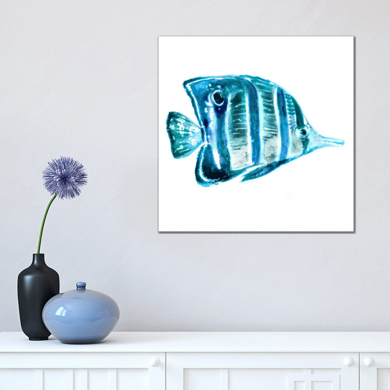 Fish III by Edward Selkirk - No Frame Print on Canvas, 45.72 cm H x 45.72 cm W x 3.175 cm D