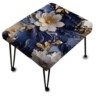 Celestial Mirage Marble Pattern - Marble Rectangle Ottoman