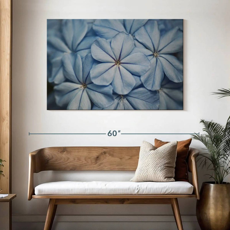Fleurs de jasmin bleu Harnek, H 32 po x l 48 po