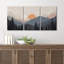 "Sun Mountain Landscape" Tranquil Orange Sunset Layered Hills-119461095-94433961-94433957