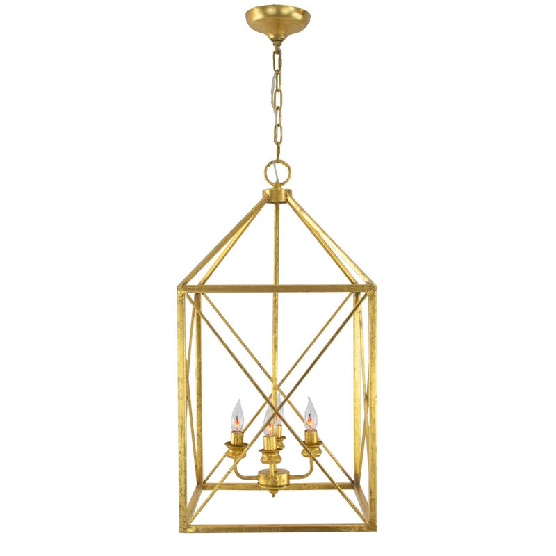Megan 4 - Light Chandelier, Gold