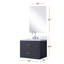 Meuble-lavabo en bois bleu 24 po X P 18 po, comptoir en acrylique, robinet et miroir de salle de bain inclus-845158782
