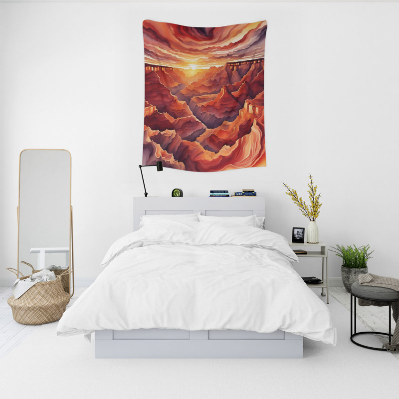 Tapisserie murale, H 60 po x l 51 po x P 0,5 po