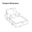 Canapé-lit simple 36 po en cuir chamois-106667667