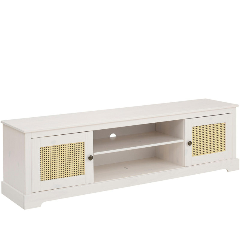 Yassine Unfinished TV Stand for TVs up to 75", White