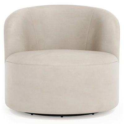 Fauteuil pivotant en cuir Elle