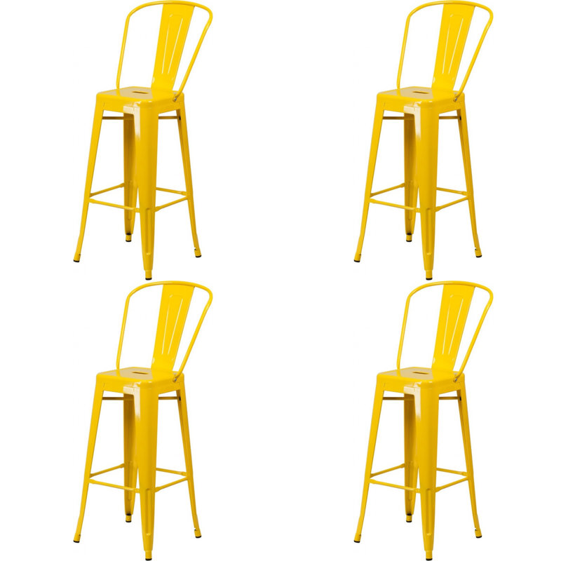 Tabouret de bar 30 po Cazzie, Jaune