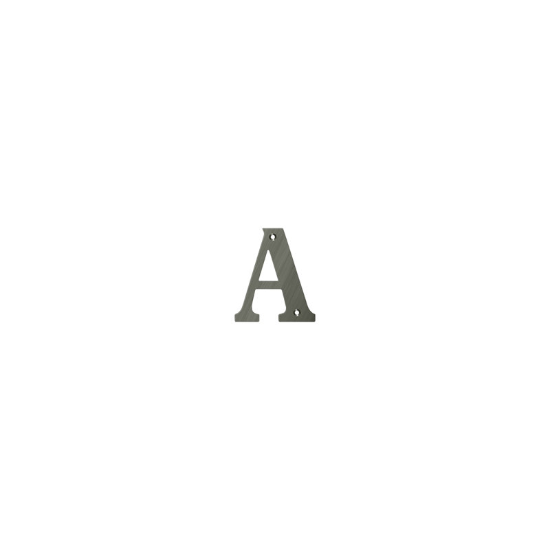 Deltana RL4A-15A 4" Residential Letter A; Antique Nickel Finish
