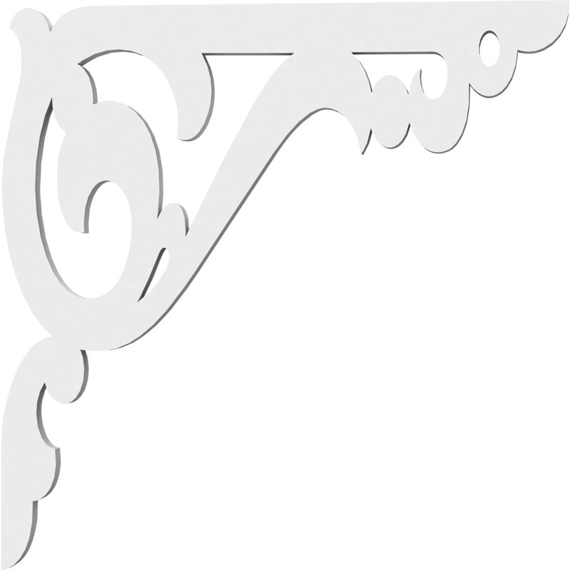 Support de qualité architecturale Hurley, L 5/8 po x P 12 po x H 12 po, Ambre, PVC