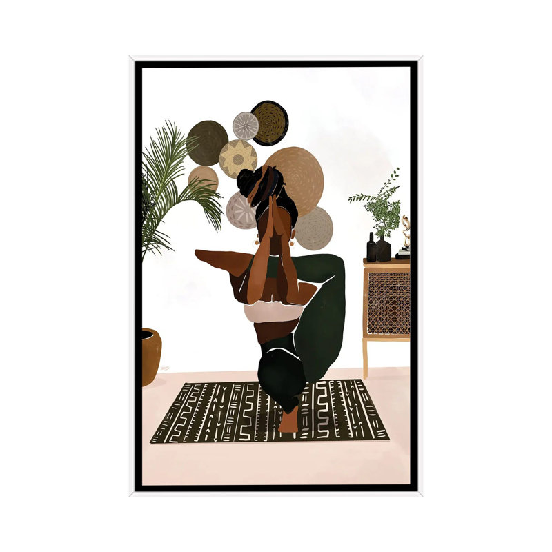 « Équilibre » par Brie Nicole-impression d’art graphique, Toile blanche encadrée, Pas de tapis, H 60 po x l 40po x P 1,5 po