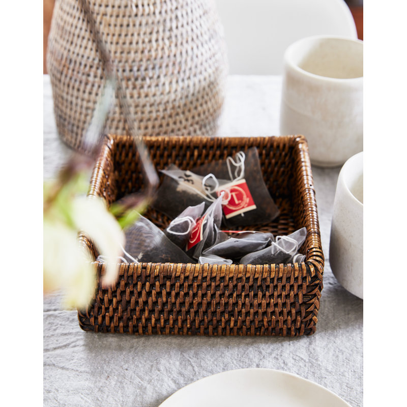 Boîte à serviettes carrée, H 2,25 po x l 6,25 po x P 6,25 po, Brun antique