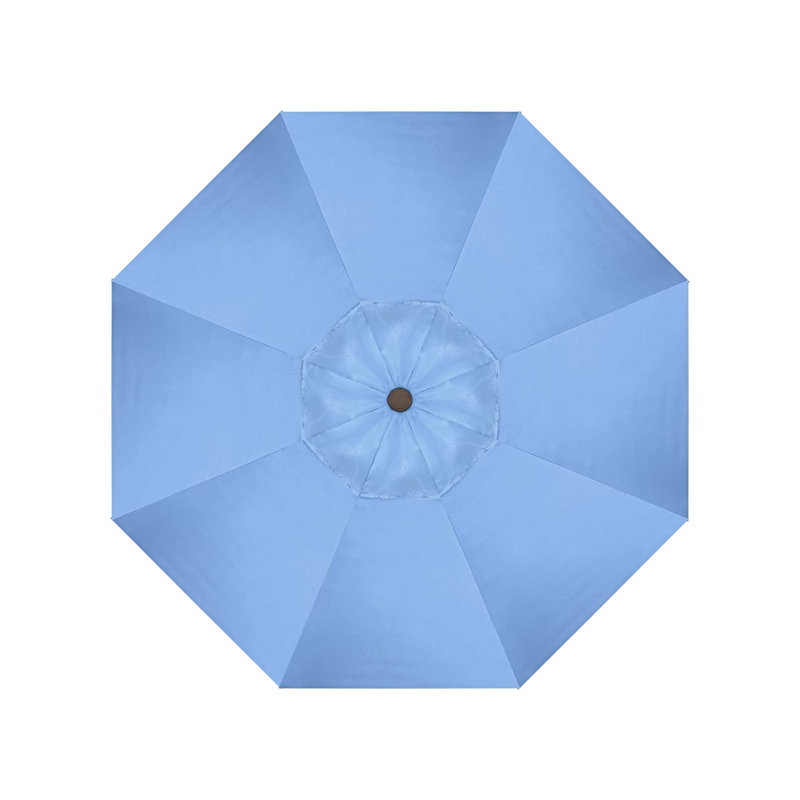 Parasol de marché 7,5', Performance bleu givré, Oléfine, Noir