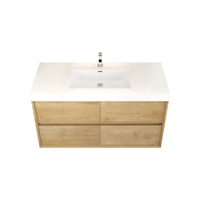 Ensemble de meuble-lavabo mural simple 47 po