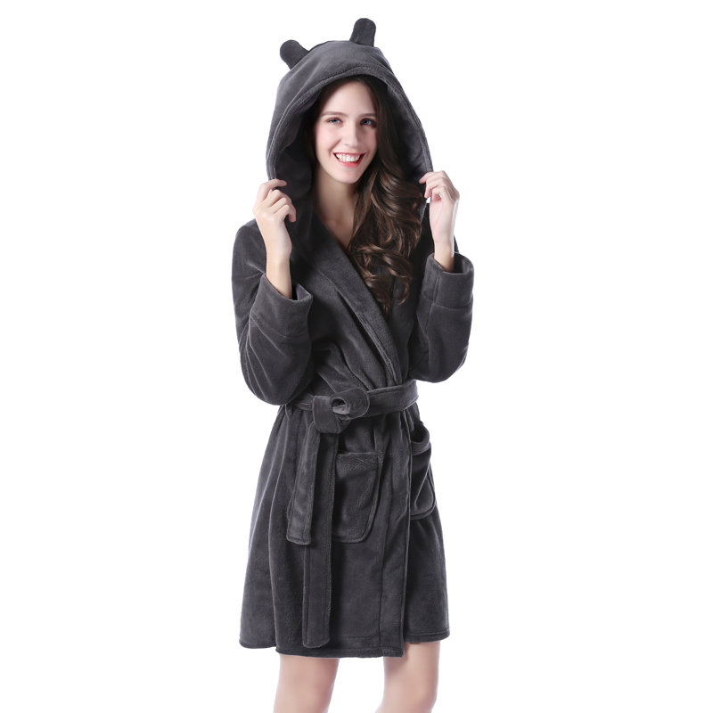 Molleton à capuche avec oreilles de luxe Alwyn Home pour femmes, M