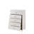 White 5-Drawer Chest with Metal Legs