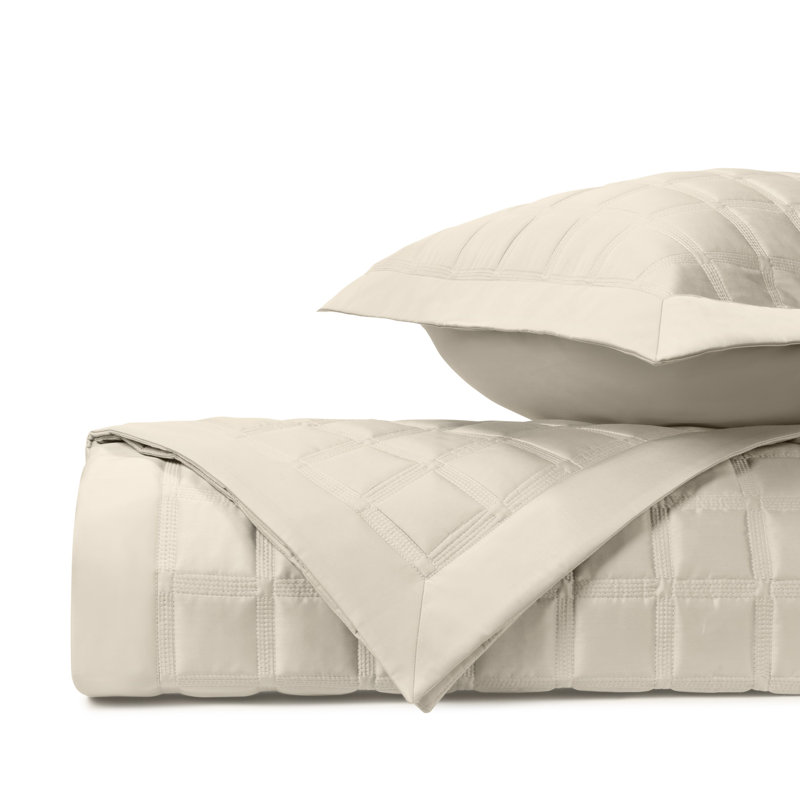 Athens 100% Cotton Sateen Coverlet, Khaki CH, King Coverlet