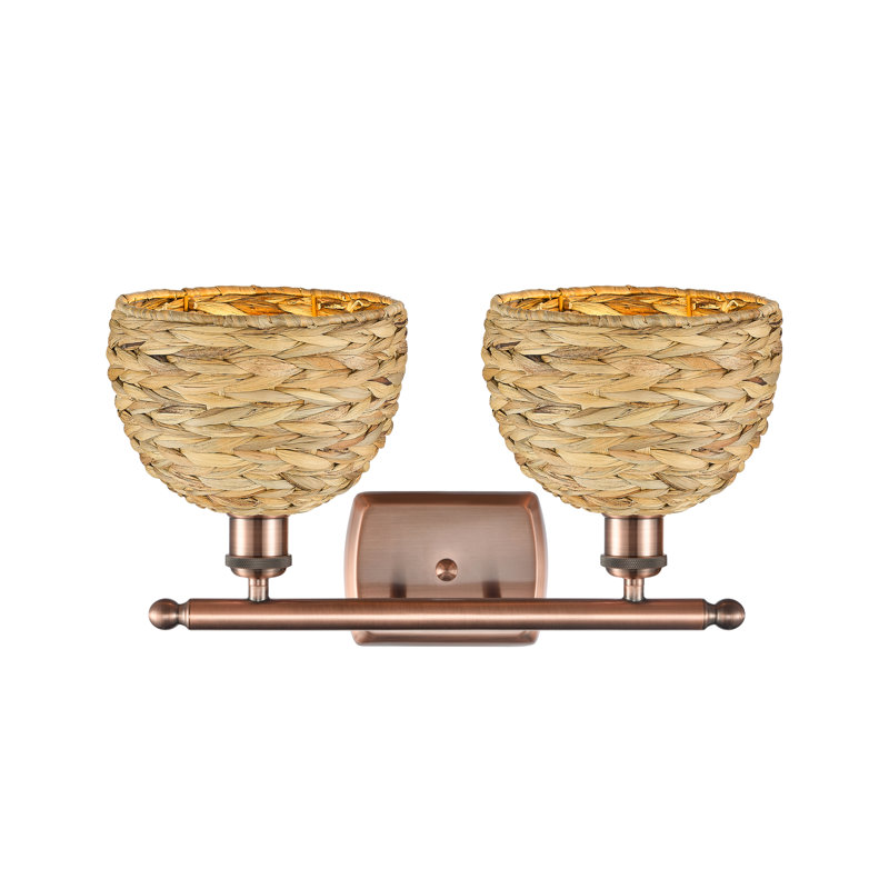 Éclairage pour meuble-lavabo à 2 lumières à intensité variable Balf, Cuivre antique