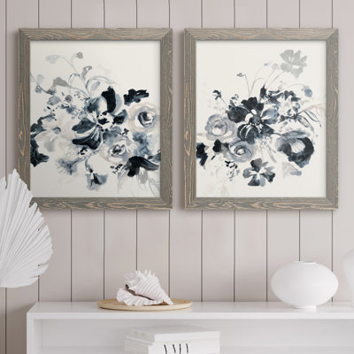 " Floral Entanglement I " 2 - Pieces Painting Print