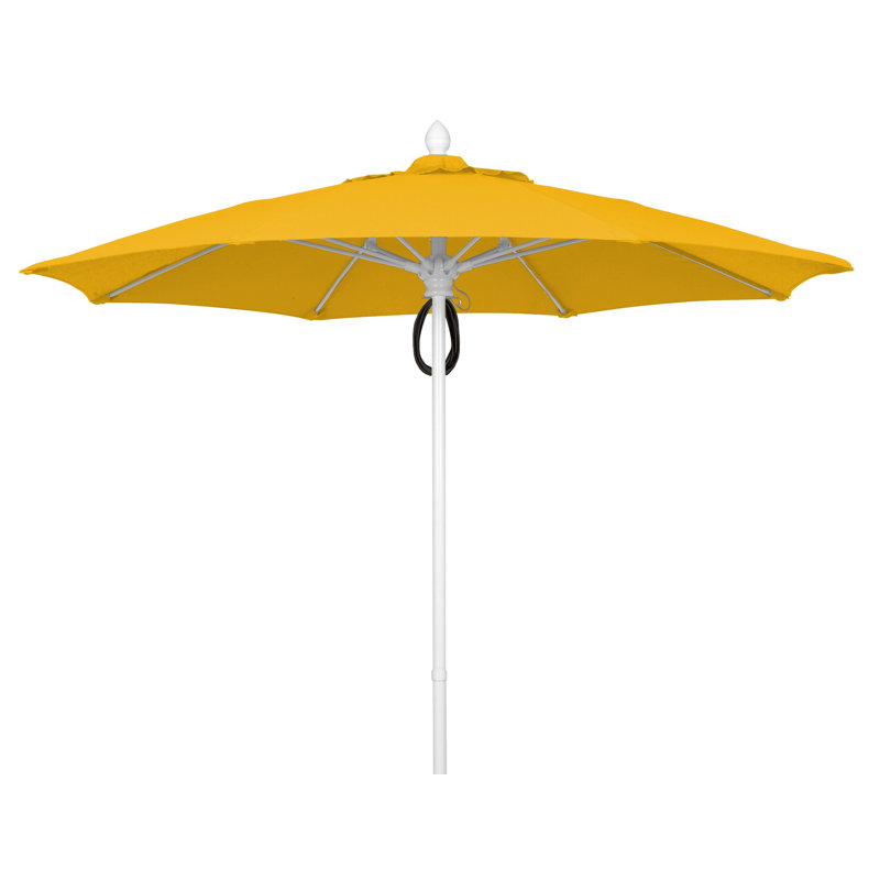 Parasol de marché 9 pi Prestige, Blanc, Jaune tournesol
