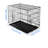Foldable Metal Dog Cage with Plastic Tray