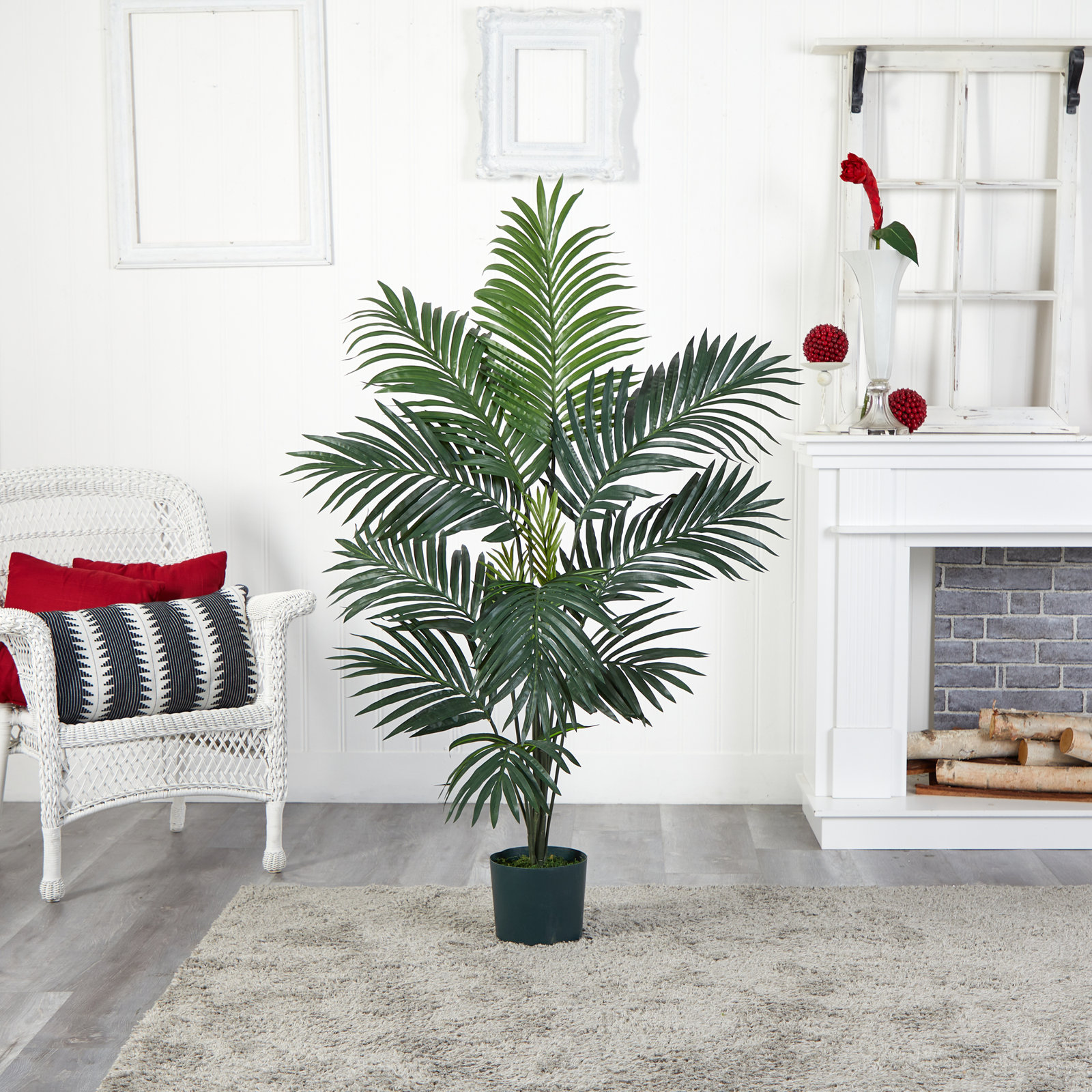 Callum Faux Palm Tree in Pot, 60" H