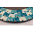 Zorigs Mosaic Mirror, Wall Art Décor – Handcrafted Decorative Wall Mirror, Teal and White Mosaic Mirror, 24” Frame, 15" Round Mirror for Hallway, Bedroom, Bathroom, Living Room-1386669470