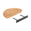 Canvey Half Moon Solid Wood Floating Table Shelf-815852506