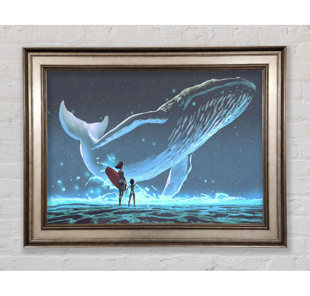 Spirit Whale Splash - Einzelner Bilderrahmen Kunstdrucke