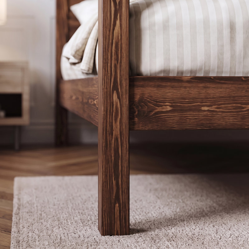 Rochester Canopy Bed, Twin, Espresso Wood