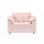 Fauteuil d'appoint en velours côtelé avec tabouret de rangement-376123023