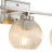 Deana 3 Light Bath Vanity with Ribbed Clear Shade-924407535