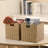 Storage Basket, Set Of 2 Hand-Woven Basket, 11 Inch Storage Baskets For Organizing And Decor, Foldable Cube Storage Organizer Bins Baskets For Shelves, Woven Basket, Natural