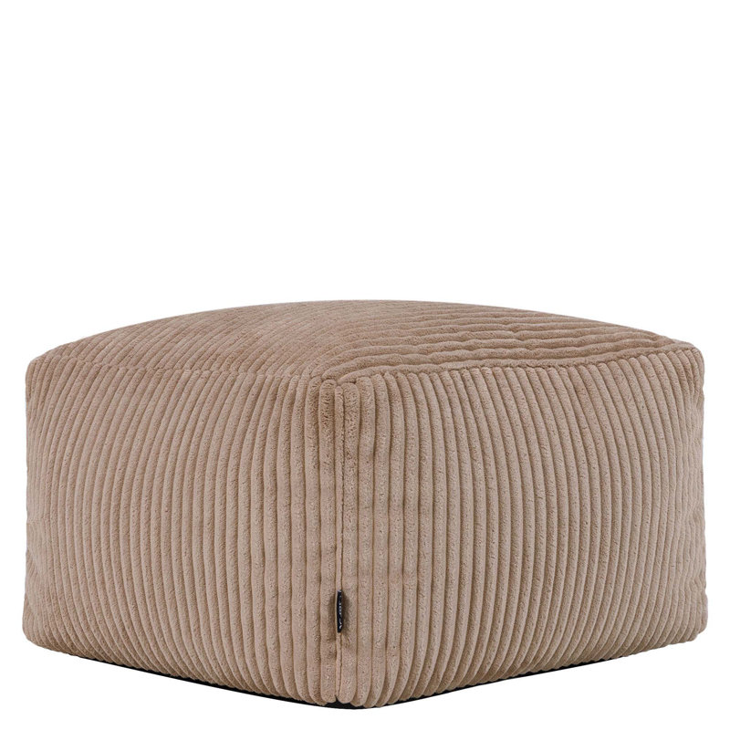 Soul 40Cm Square Pouffe Ottoman, Light Brown