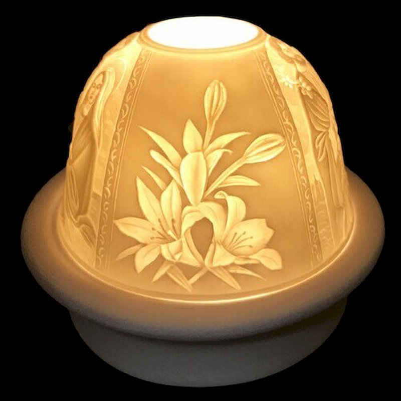 Photophore de table en porcelaine 4 po