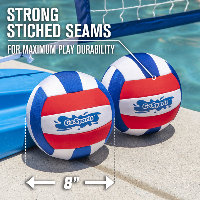 Ballons de volleyball de piscine imperméables en néoprène - paquet de 2