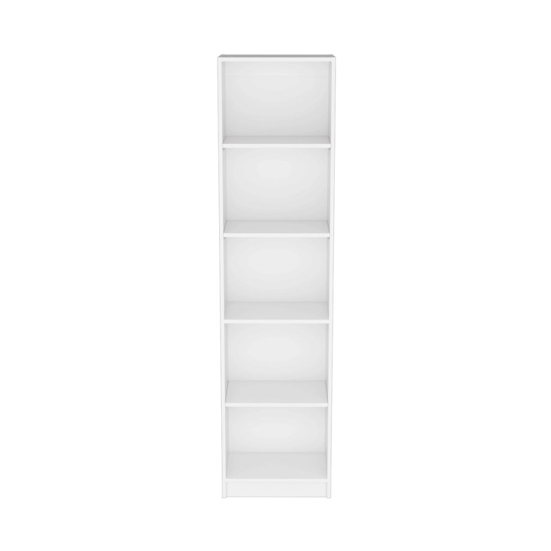 Bibliothèque compacte avec plusieurs tablettes, (4 tablettes) H 71,1 po x l 11,77 po x P 17,72 po, Blanc