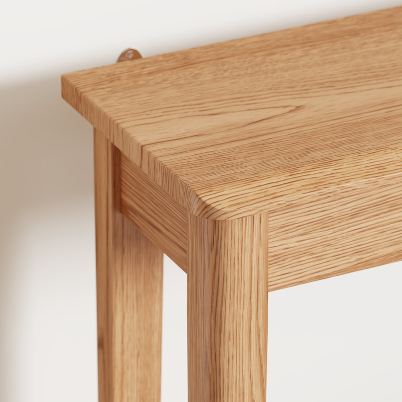 Console en bois massif avec tiroirs, table d'entrée de style Mid-Century moderne pour le salon et le couloir, Tanné